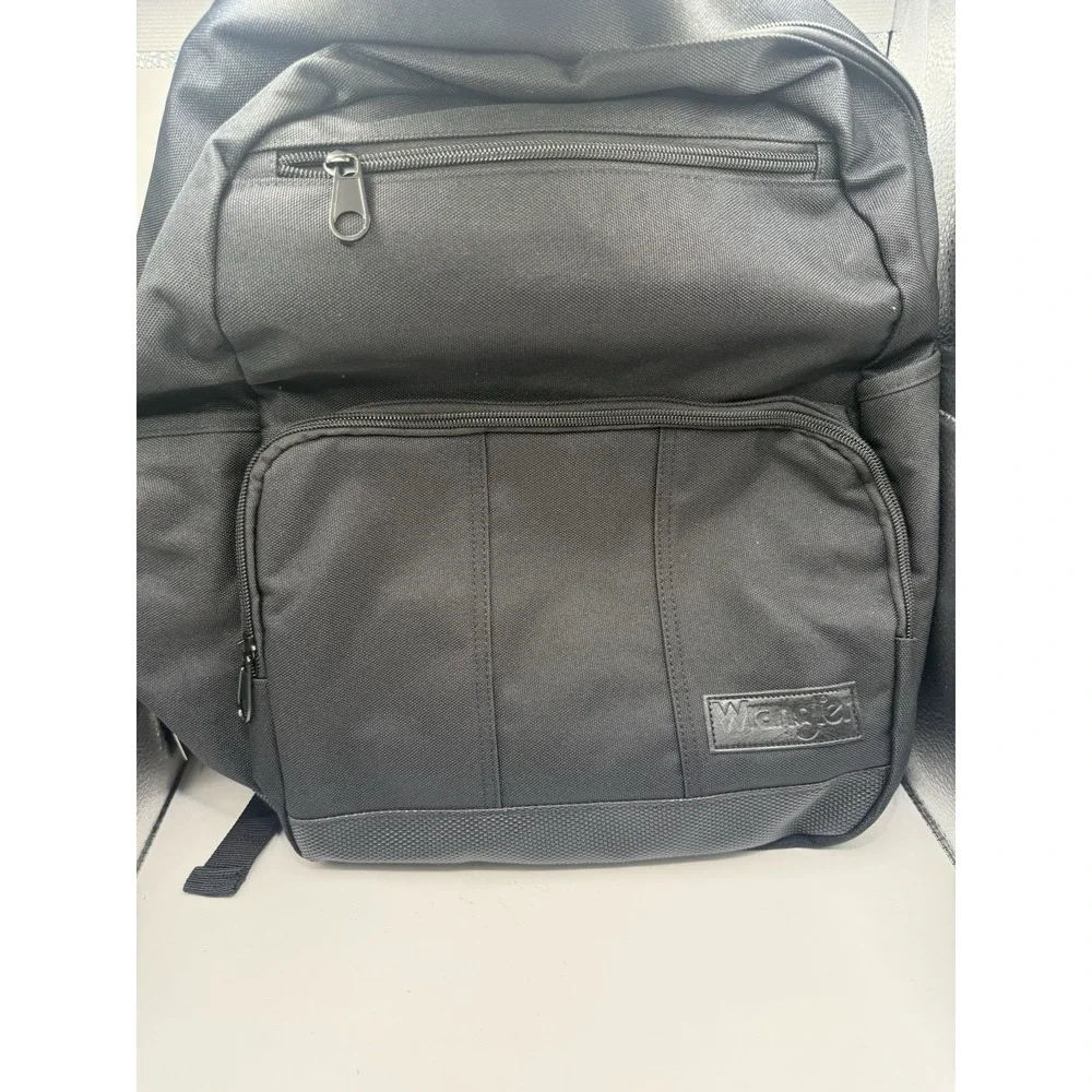 Wrangler Black Backpack Laptop School Travel Bag Multi Pocket Bookbag New
